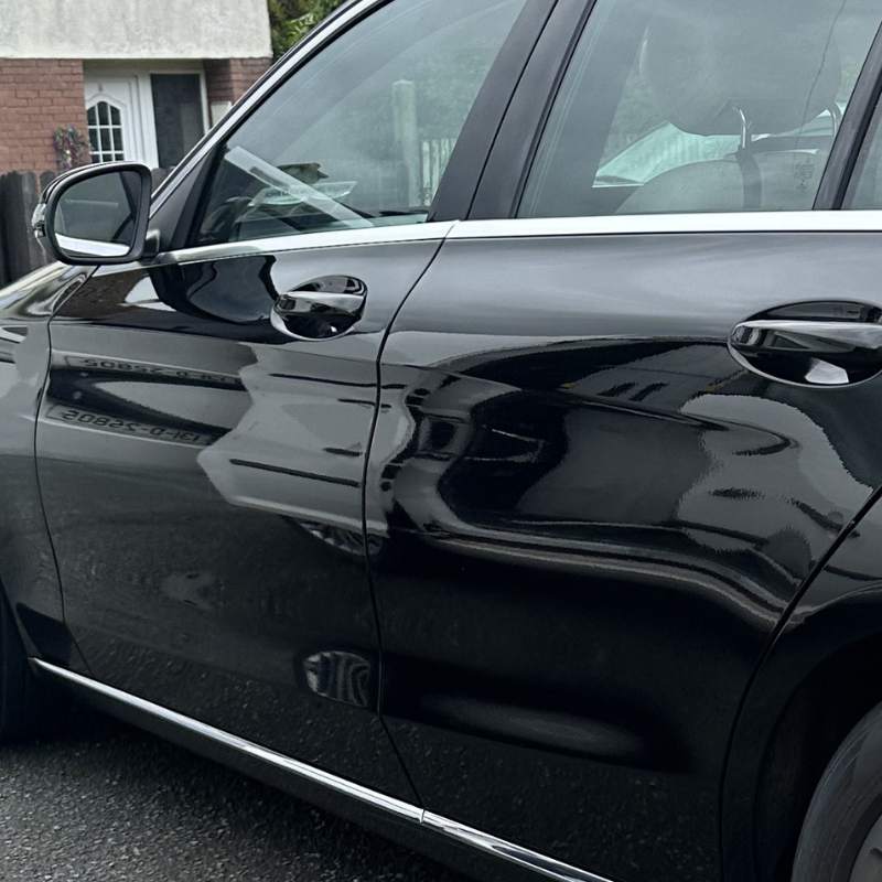 Black car paint reflection after ceramic coating — Good Clean Dublin