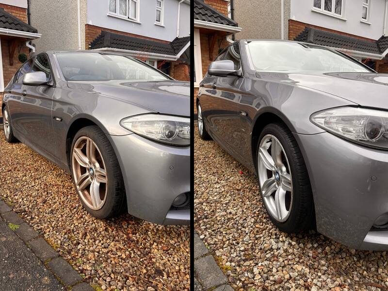 BMW exterior before and after