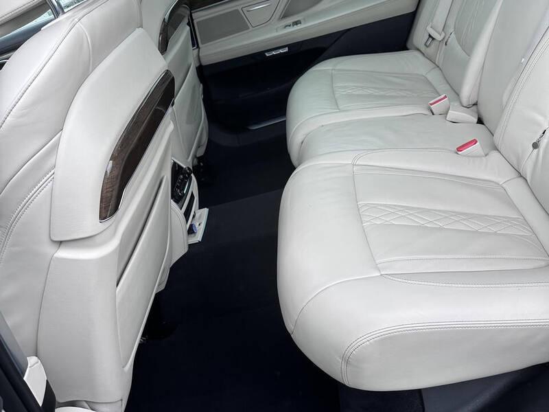 White leather seats after clean